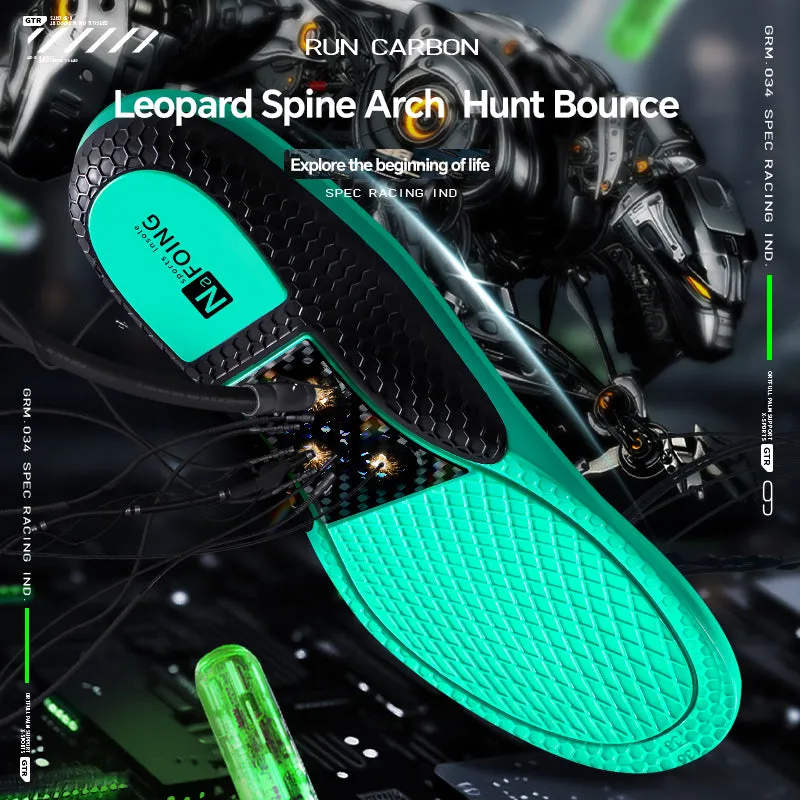 Premium Carbon Plate Running Insoles for Enhanced Propulsion and Speed Rebound - Full-Length Design for Marathon and Racing Performance