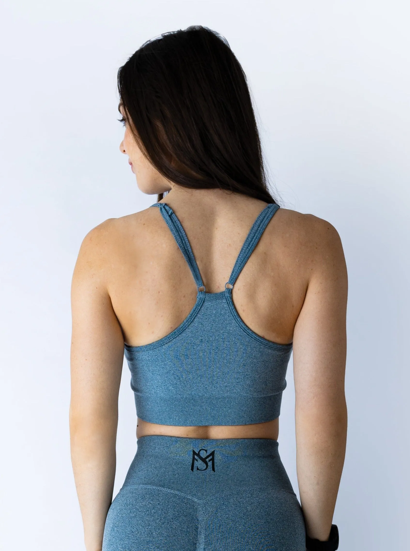Push Up Collection Light Grey Sport Bra