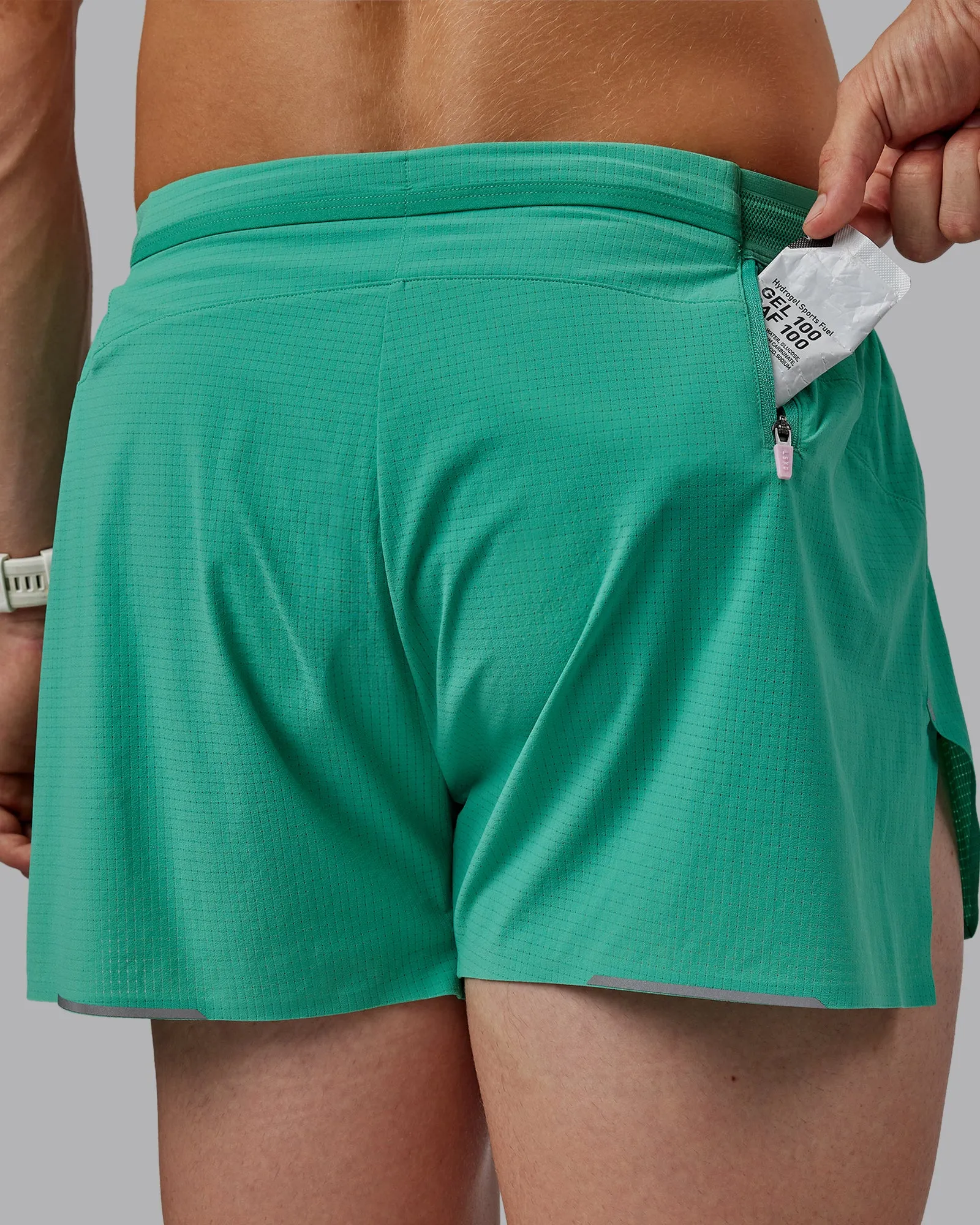 Race Day 3" Lined Running Shorts - Mystic Green