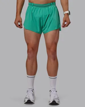 Race Day 3" Lined Running Shorts - Mystic Green