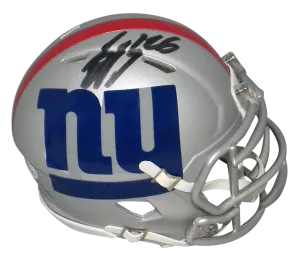 SAQUON BARKLEY SIGNED NEW YORK GIANTS AMP SPEED MINI HELMET BECKETT