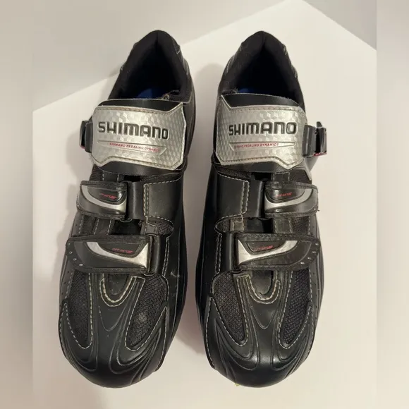Shimano SH-R106L RD/Cycling Shoe Men’s Size 44 US 9.5 Black/Red/Gray - No Cleats