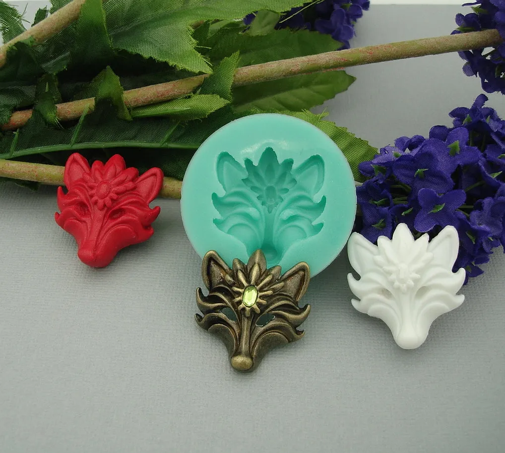 Silicone Mold Fox Mask  for Crafts, Jewelry, Resin, Polymer Clay.