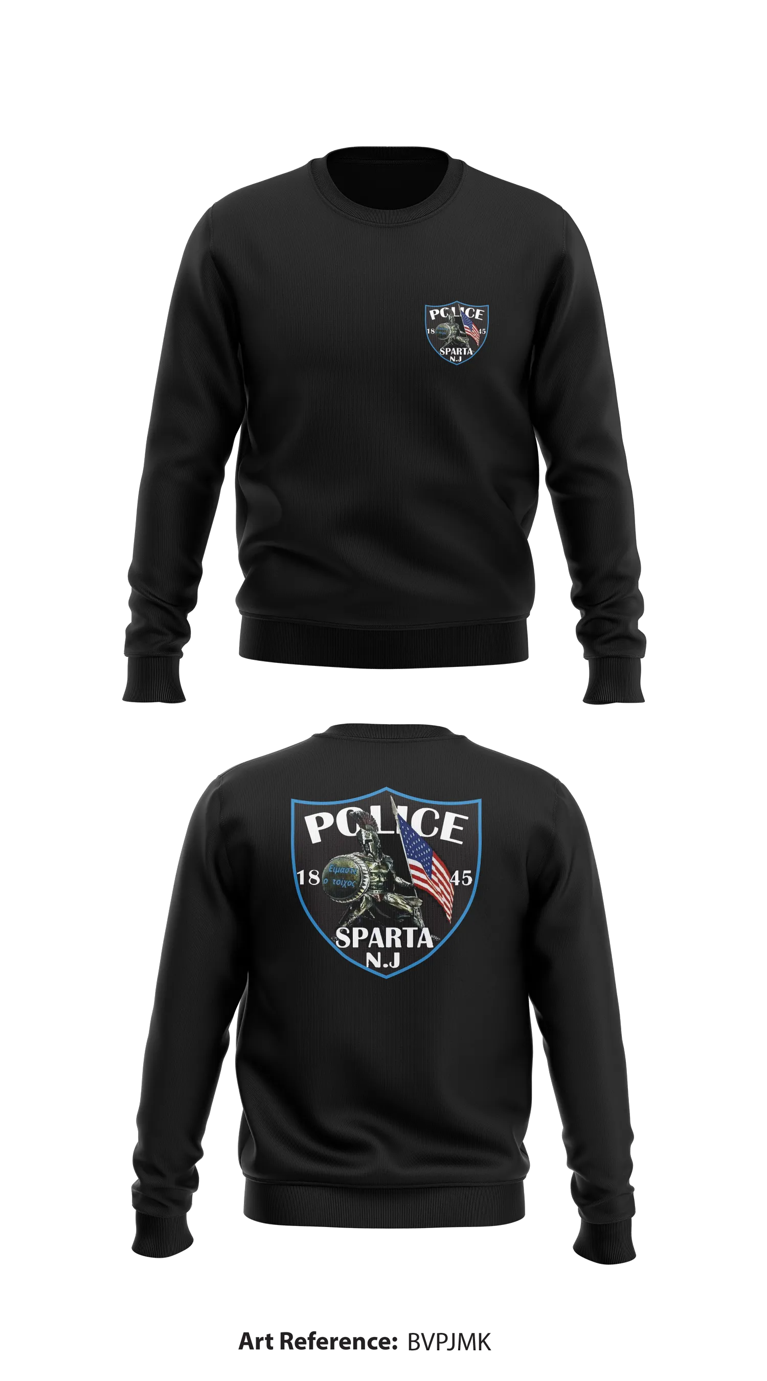 Sparta Twp Police Dept Store 1 Core Men's Crewneck Performance Sweatshirt - BVPjMK