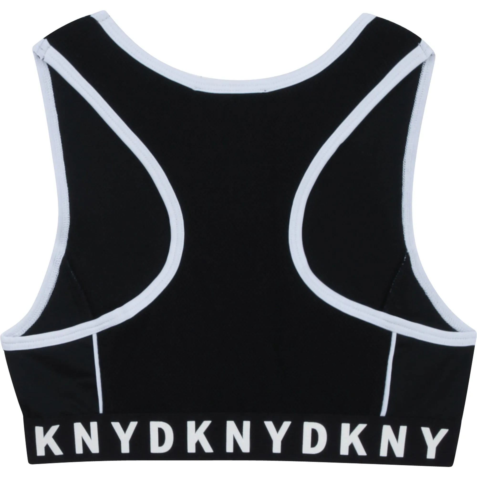 SS21 DKNY Girls Black Logo Sports Top