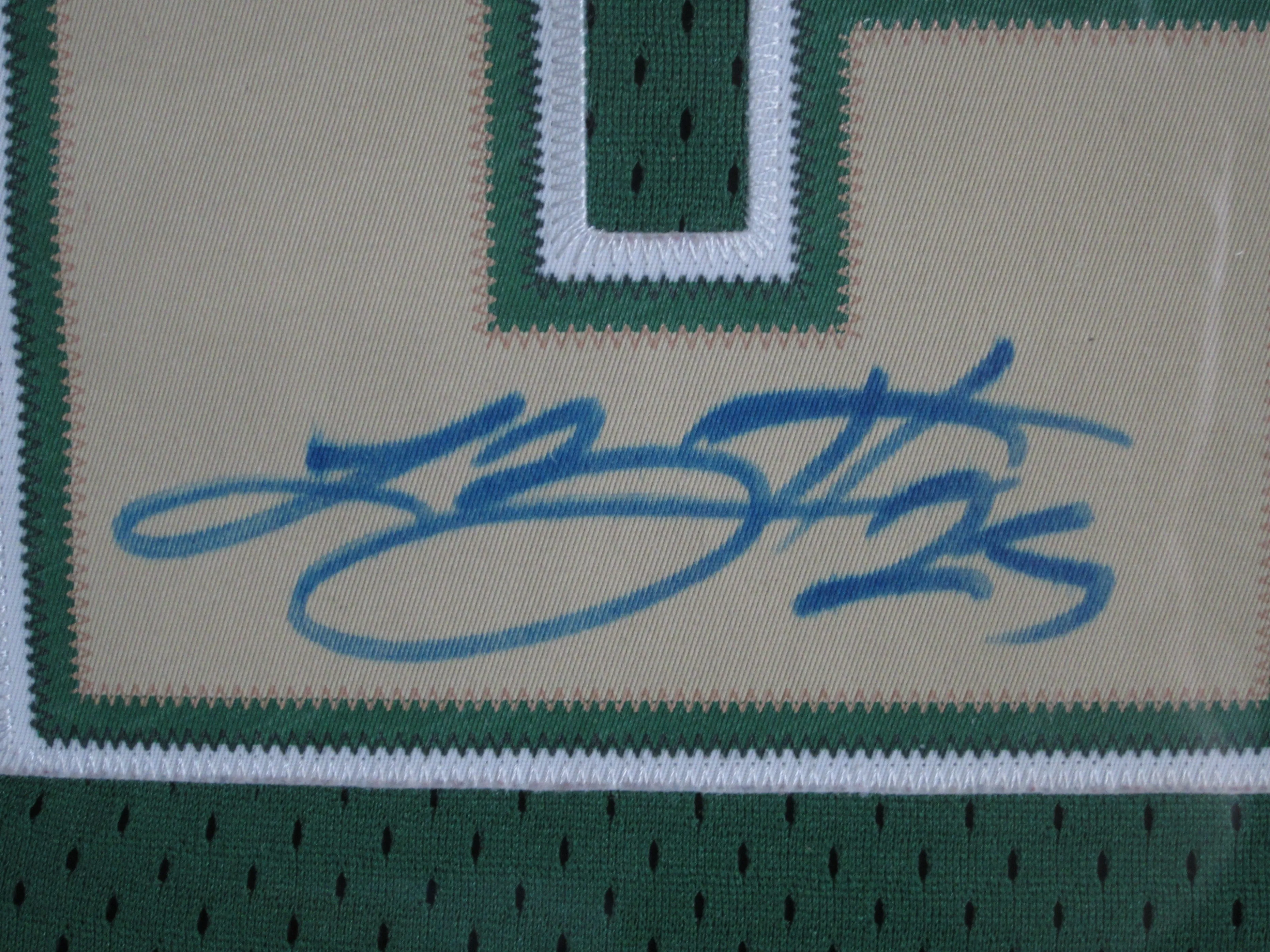 St. Vincent Lebron James Hand Signed Autographed High School Custom Green Jersey Framed & Matted with COA
