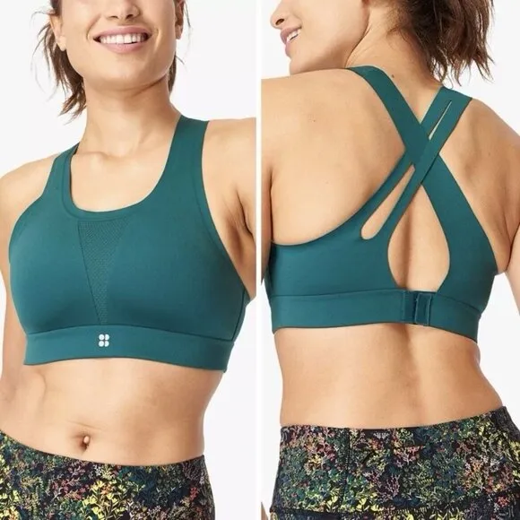 SWEATY BEATY Active All Train Sports Bra In Florescent Flash Pink Size 36F