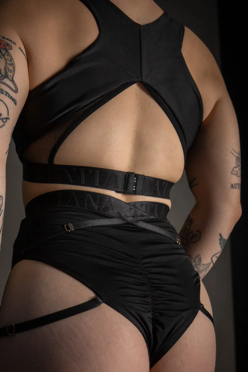 Tatiana Active Perla Top - Matte Black