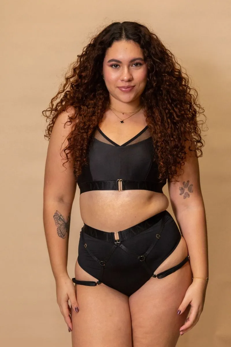 Tatiana Active Perla Top - Matte Black