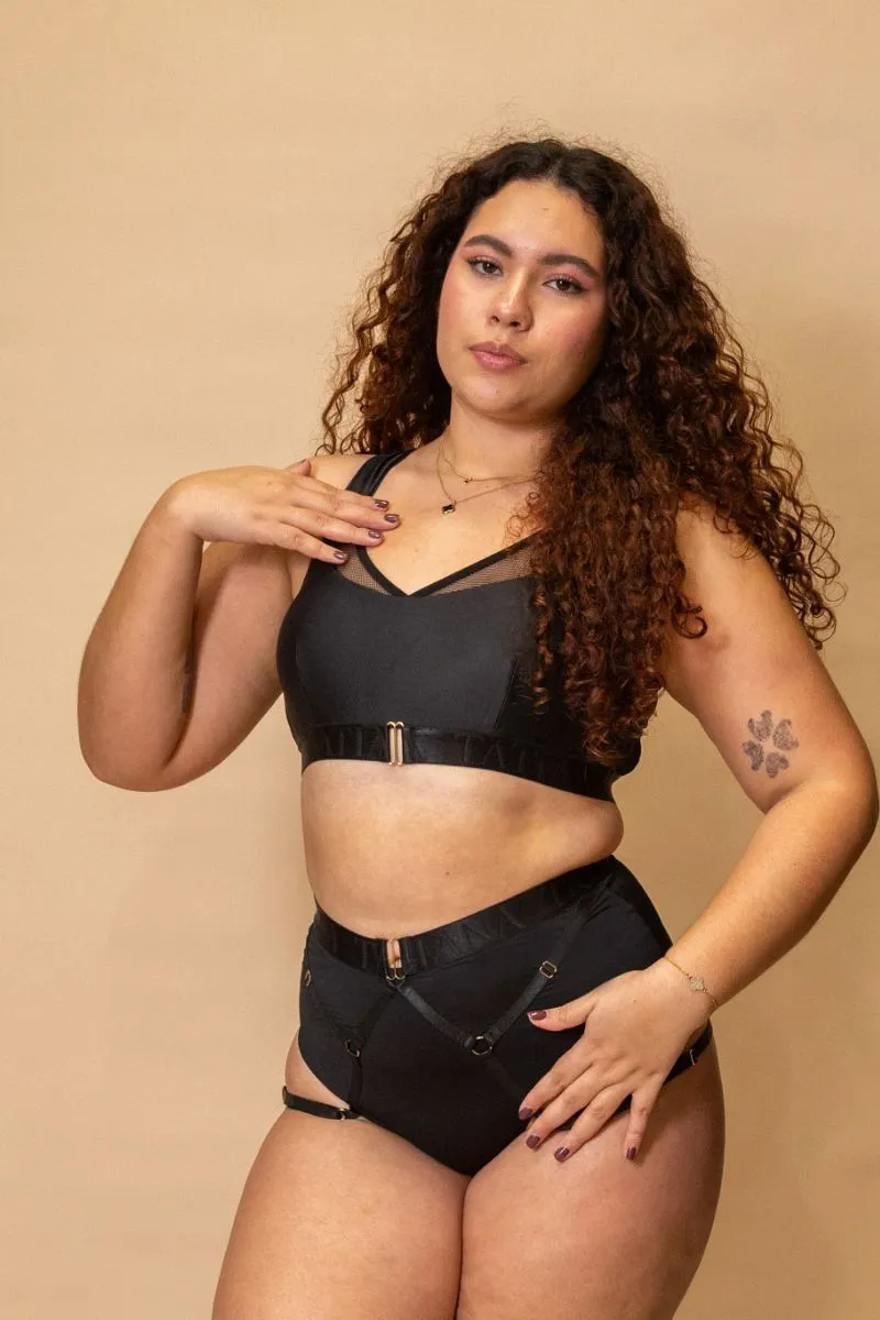 Tatiana Active Perla Top - Matte Black