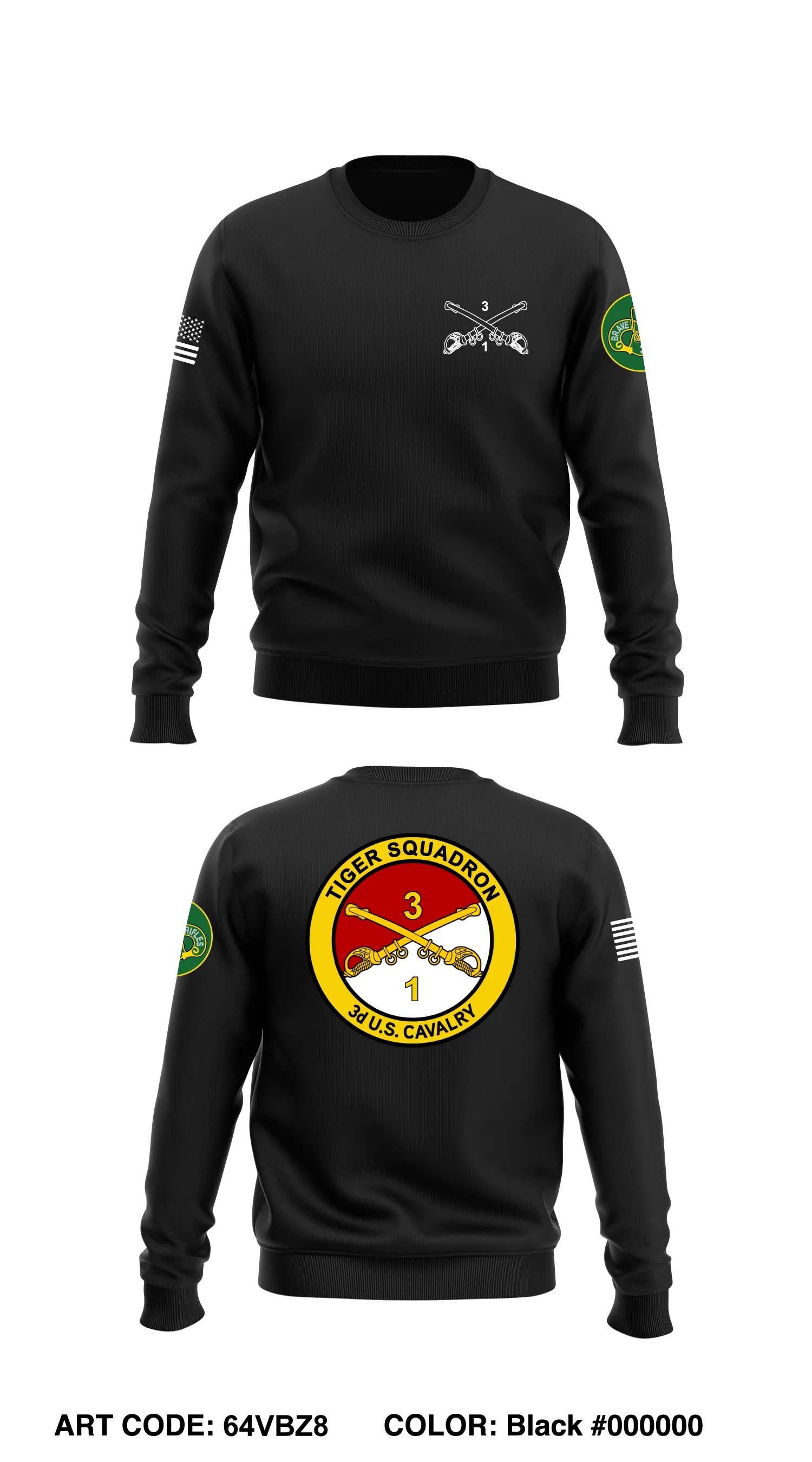 Tiger Squadron (1/3d CR) Store 1 Core Men's Crewneck Performance Sweatshirt - 64VBZ8