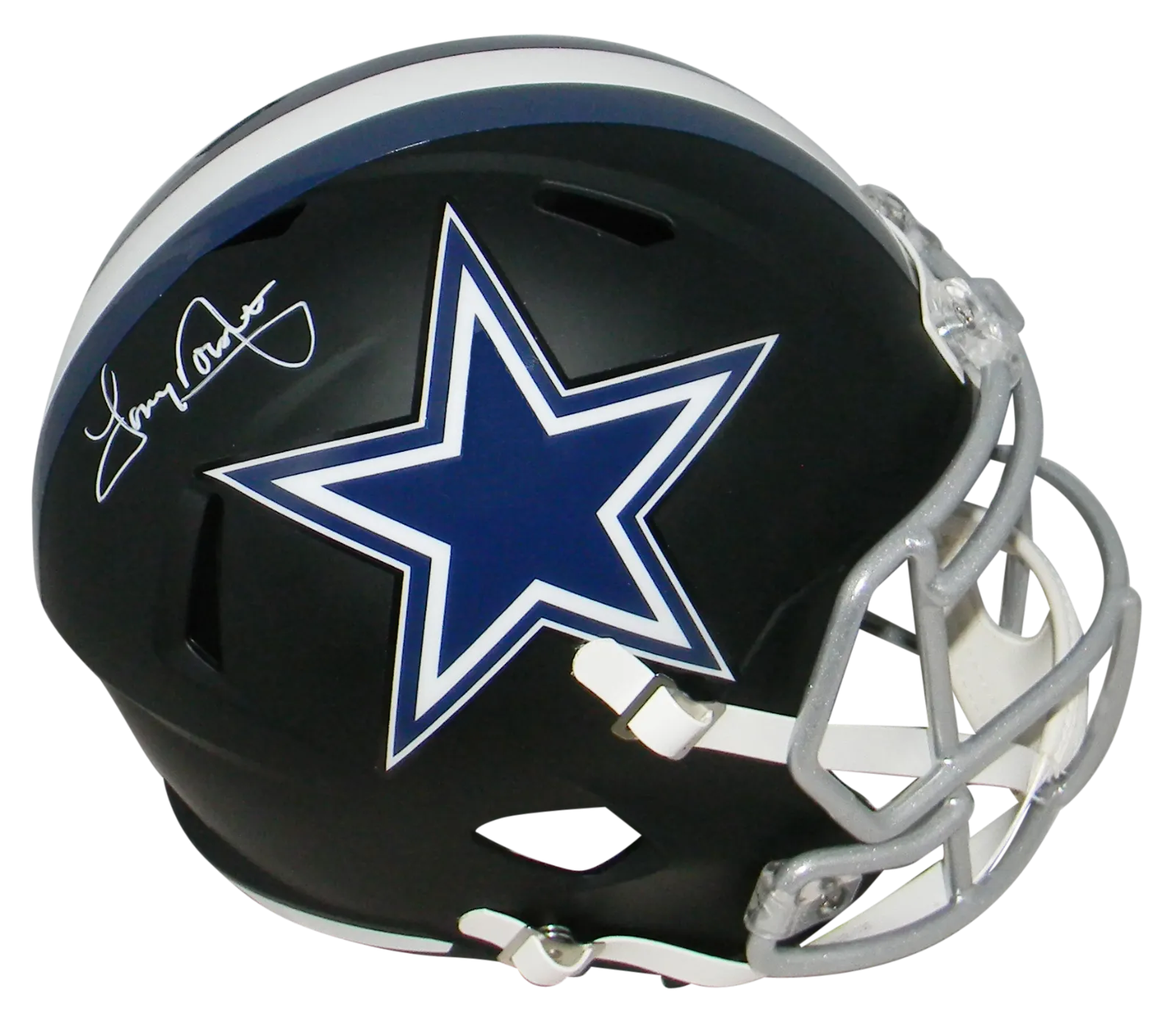 TONY DORSETT SIGNED DALLAS COWBOYS FLAT BLACK FULL SIZE SPEED HELMET BECKETT