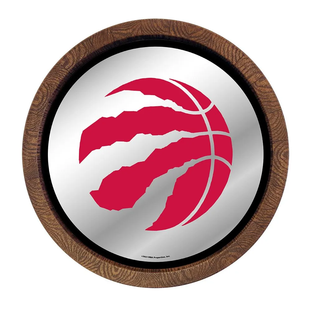 Toronto Raptors: "Faux" Barrel Top Mirrored Wall Sign