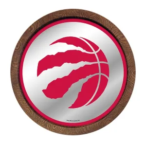Toronto Raptors: "Faux" Barrel Top Mirrored Wall Sign