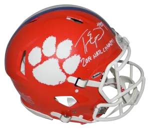 TRAVIS ETIENNE SIGNED CLEMSON TIGERS F/S AUTHENTIC SPEED HELMET W/ 2018 CHAMPS