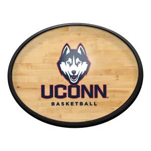 UConn Huskies: Hardwood - Oval Slimline Lighted Wall Sign