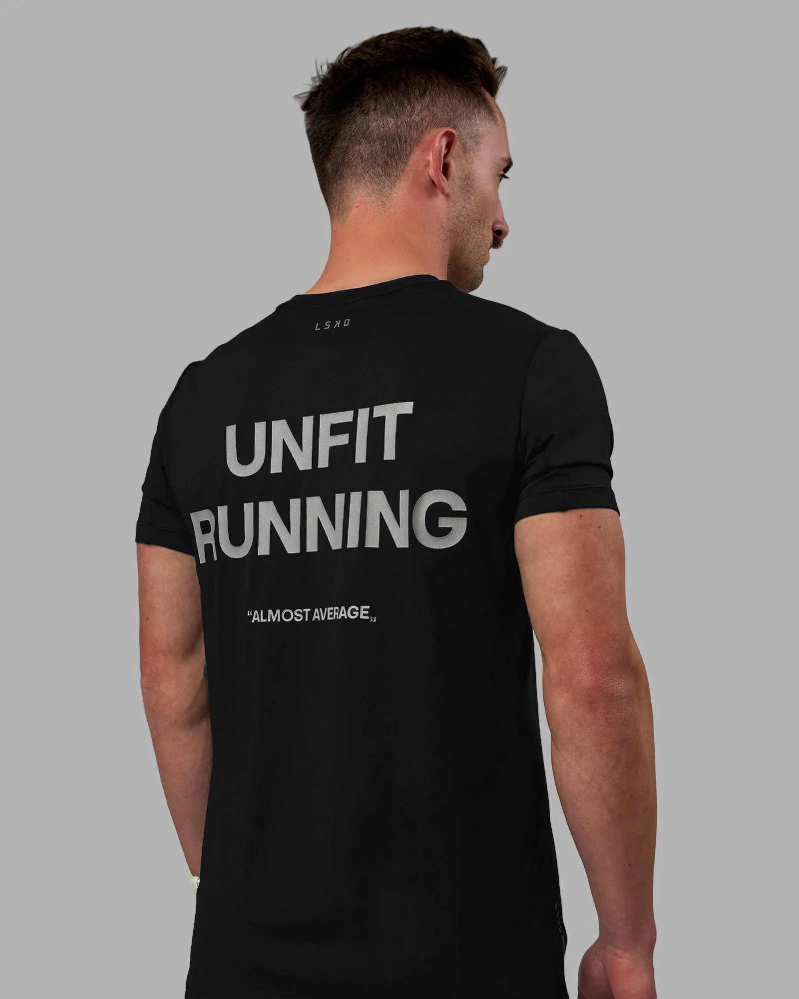 Unfit Pace Running Tee - Black-Reflective