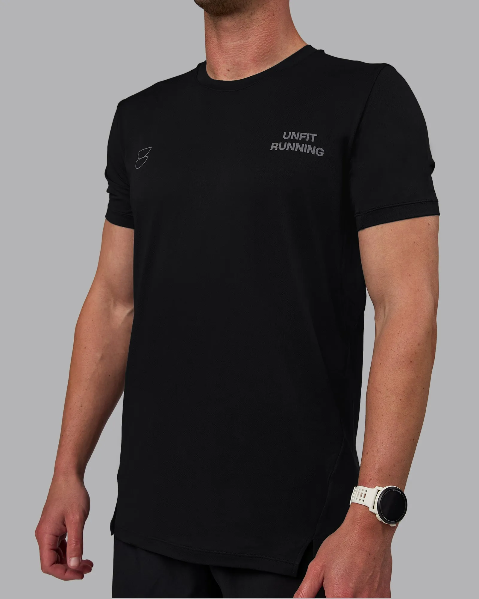 Unfit Pace Running Tee - Black-Reflective