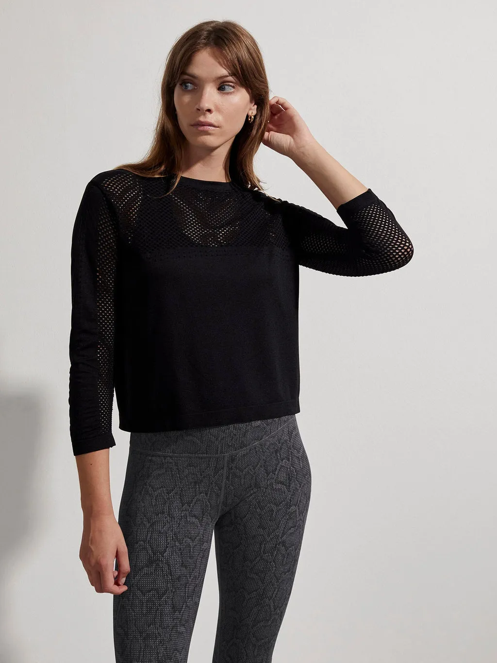 Varley | Halldale Seamless Long Sleeve Tee {Black}