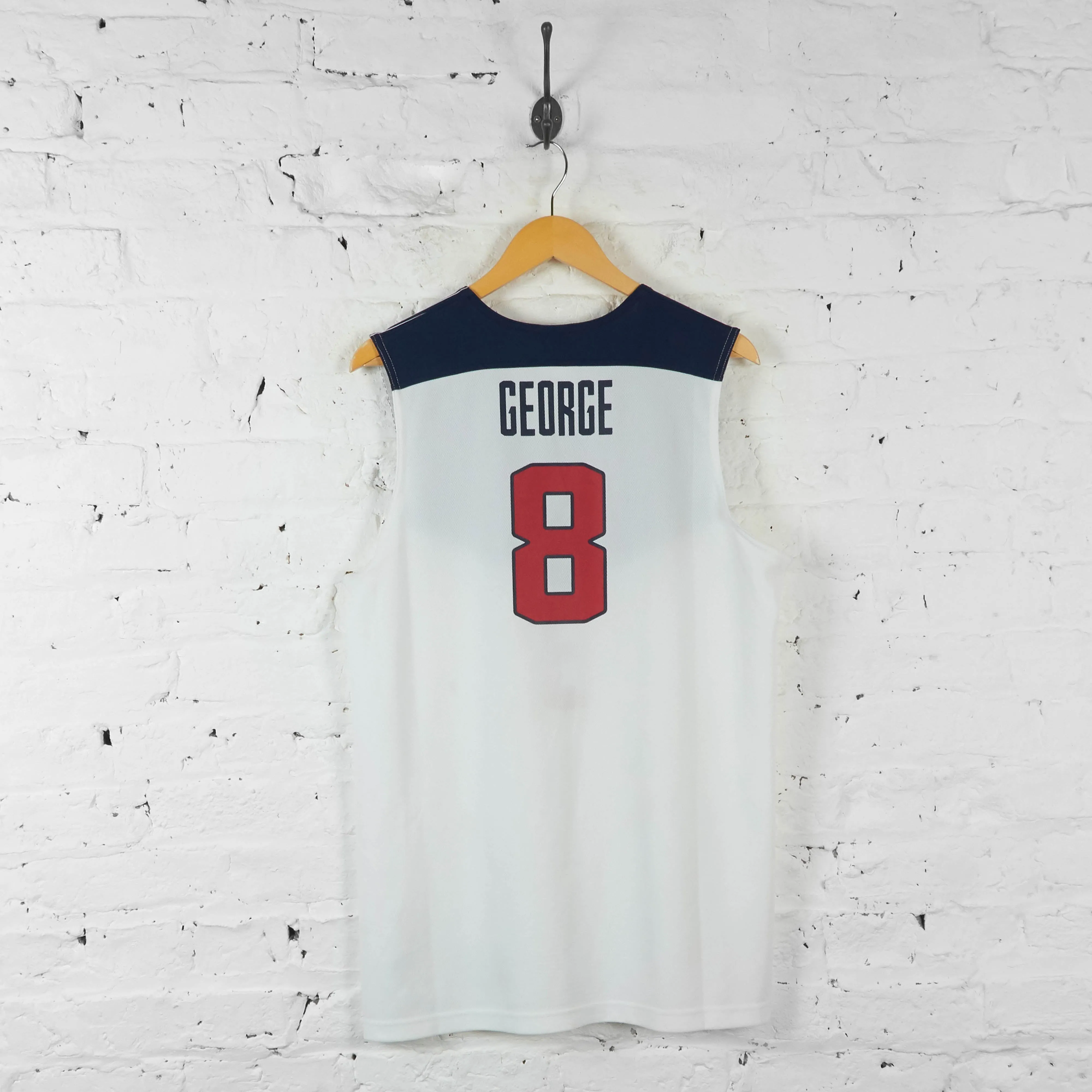 Vintage USA Basketball Jersey - White/Blue - M