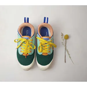 Volley x Kip & Co green shoes with lighter green and orange trim size 9