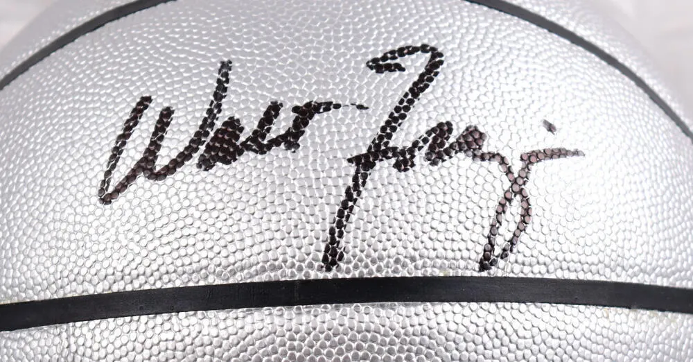 Walt Frazier Autographed Official NBA Platinum Wilson Basketball-Beckett W Holo