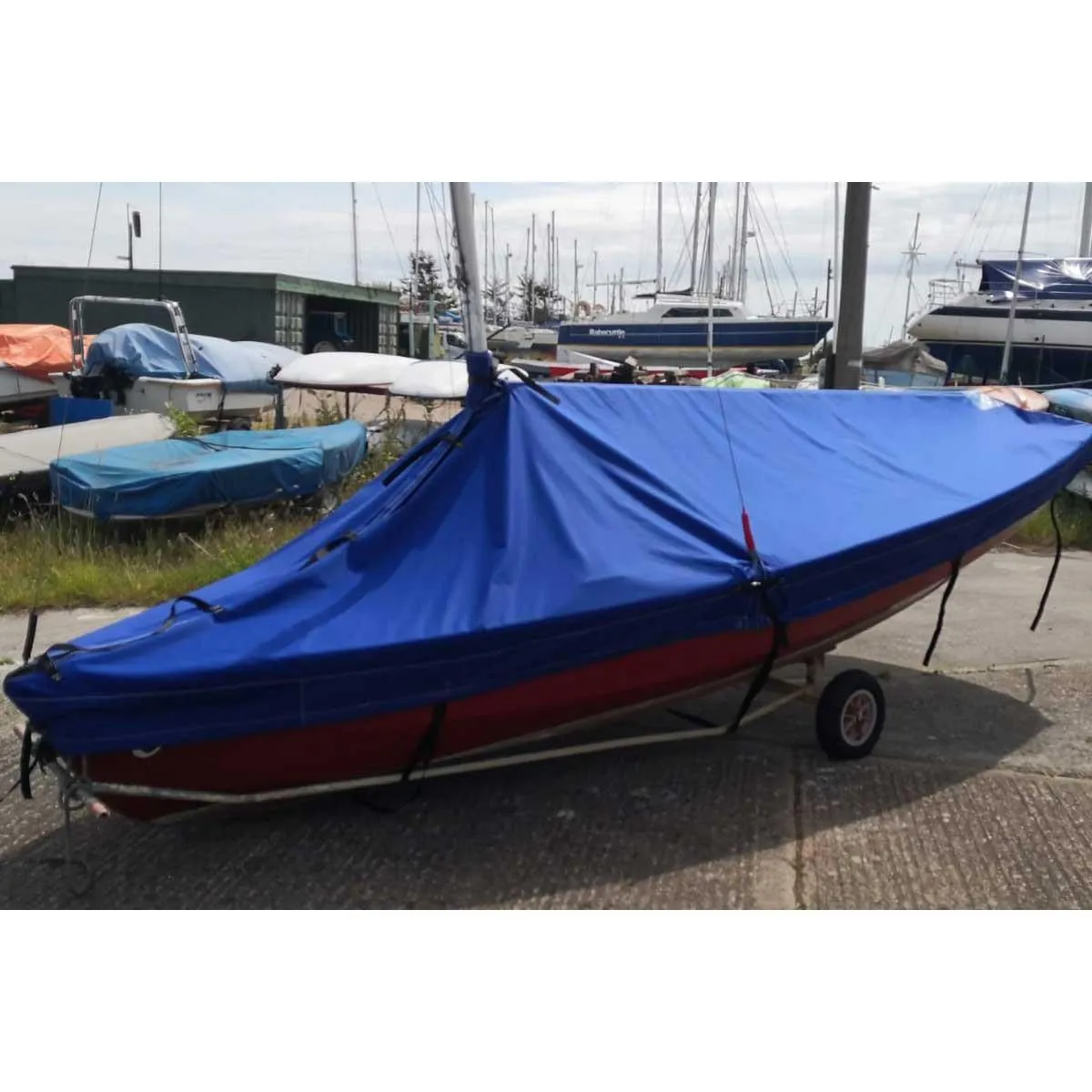 Wayfarer Boat Cover - Boom Up - Breathable Polycotton