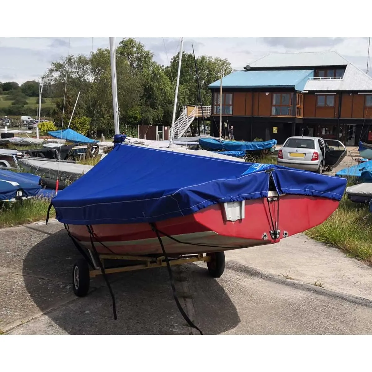Wayfarer Boat Cover - Boom Up - Breathable Polycotton