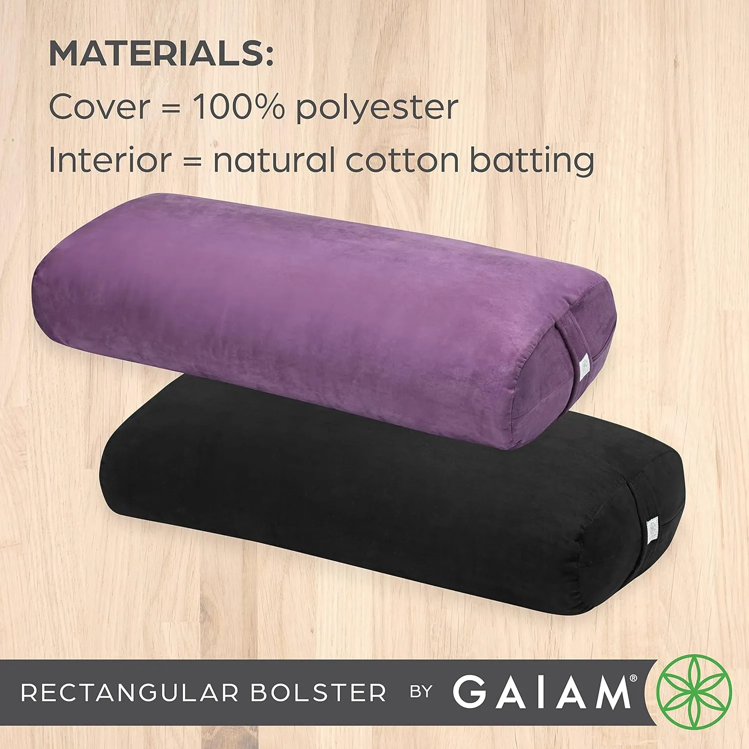 Yoga Bolster - Long, Rectangular Meditation Pillow - Supportive Cushion for Restorative Yoga