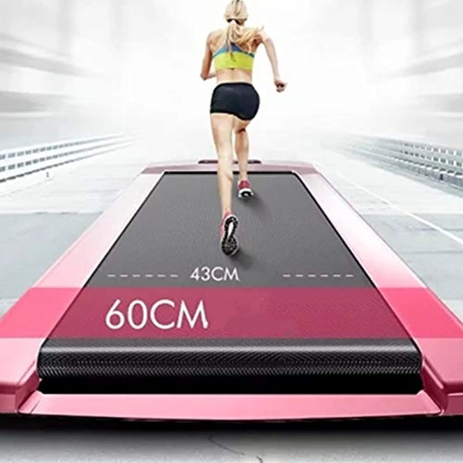 Zzfni Treadmill Household Flat Treadmill, Walking to Lose Weight Ultra-Quiet Simple Folding Machine, Home Fitness Sports Foldable Treadmill