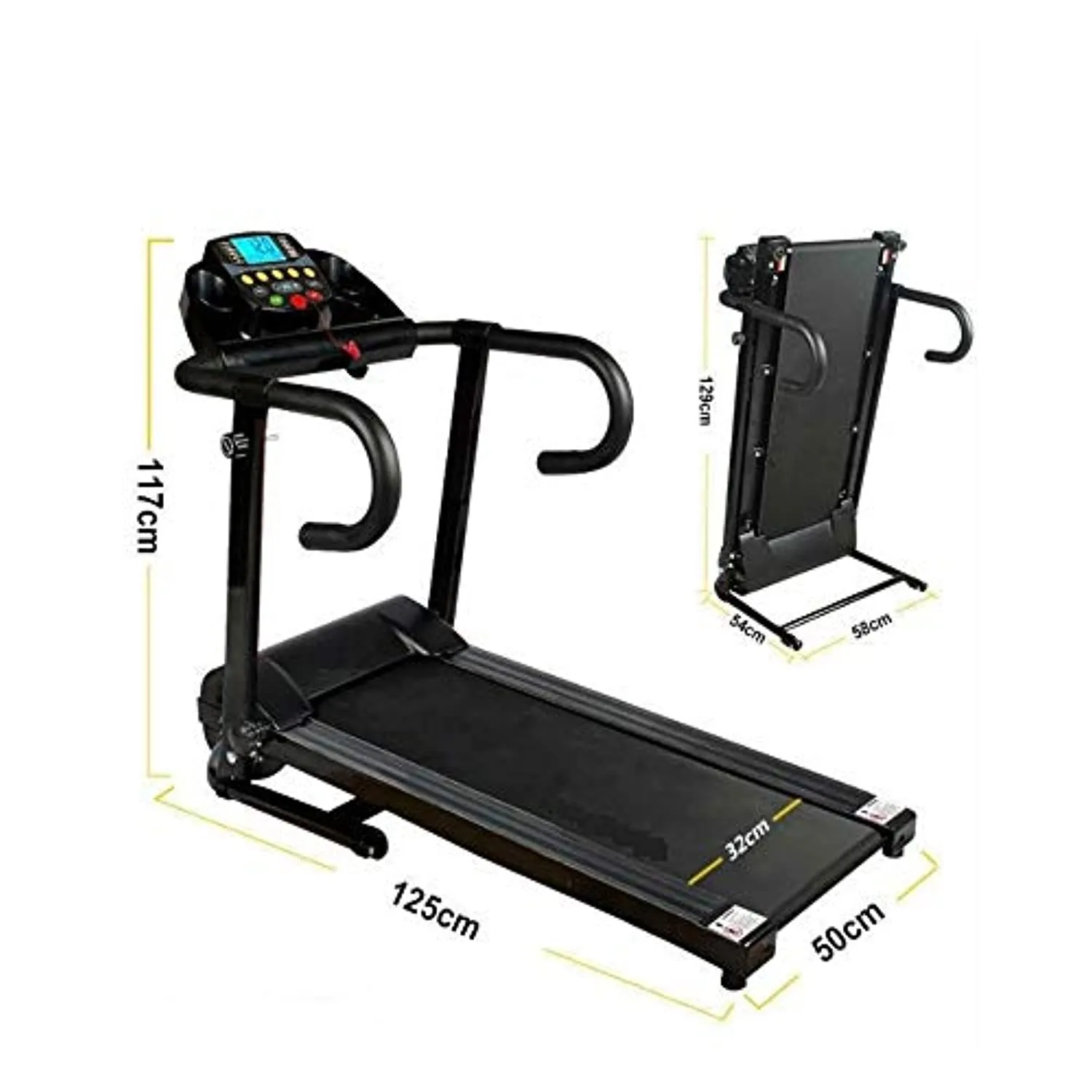 Zzfni Treadmill Household Treadmill, Light and Small Folding Walking Treadmill, Stylish Electric Treadmill, Home Fitness Equipment Foldable Treadmill