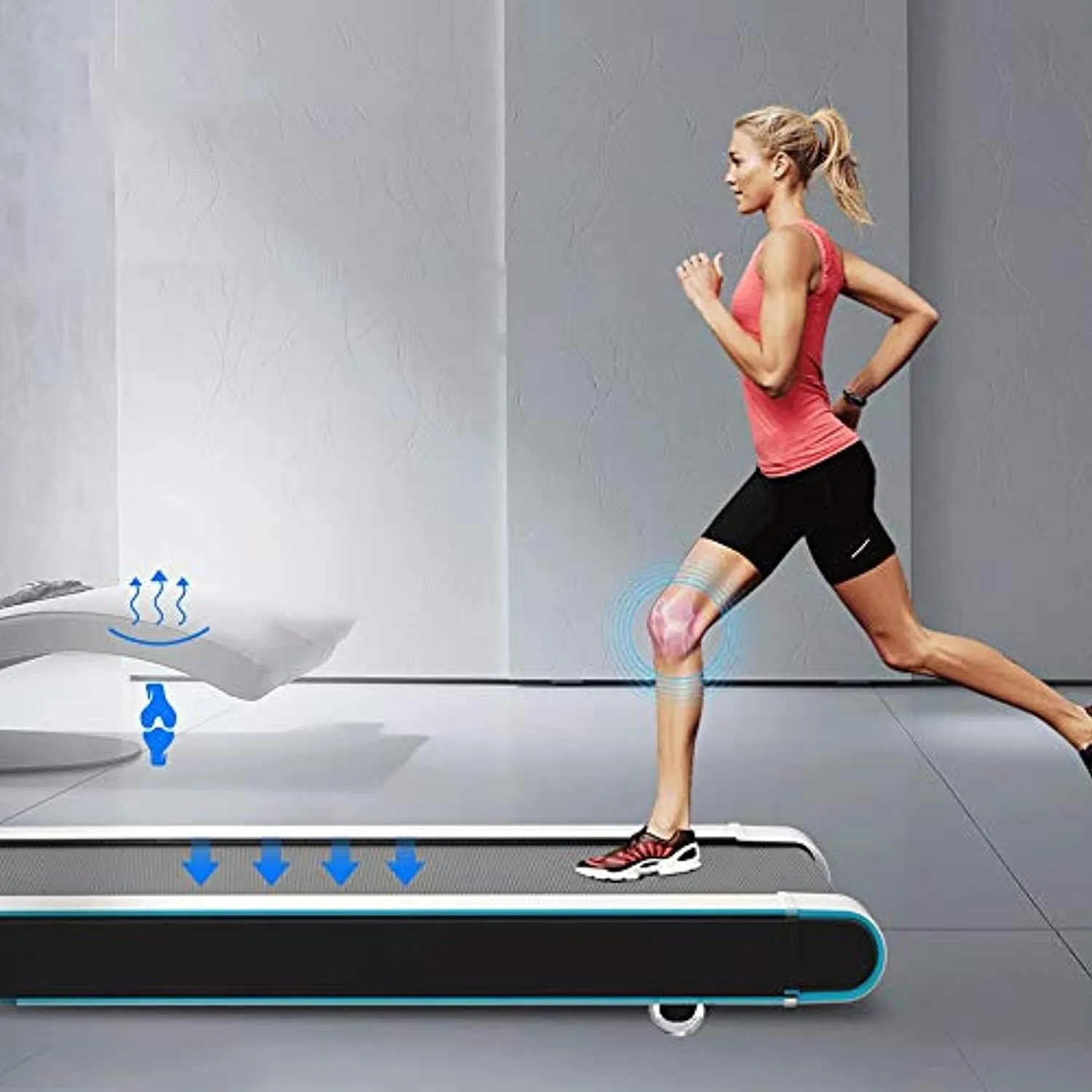 Zzfni Treadmill Treadmills for Home Jogging Machine Gym Treadmill Fitness Electric W/Smart Indoor Small Models Loss Weight Silent Treadmill Shock Absorption Folding Treadmill Foldable Treadmill